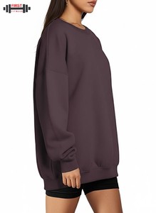 Sudadera de Moda Urbana para Mujer, Nueva y Popular, con Logotipo Personalizado en la Parte Delantera, de Algodón Estampado, Mangas Largas, Informal y Cálida para el Invierno 2025 - Product Image 6