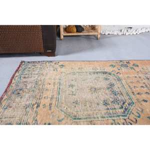 Alfombra de área de látex de lana de 2,7x12 pies Vintage bohemio estilo clásico Beige azul patrón de retazos 9x12 rectángulo para entrada - Product Image 2