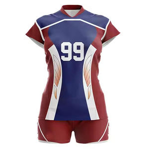 Tenues de volley-ball de haute qualité pour équipes et clubs, respirantes, en tissu 100 % polyester, impression numérique, couleurs personnalisées, ensemble parfait - Product Image 1