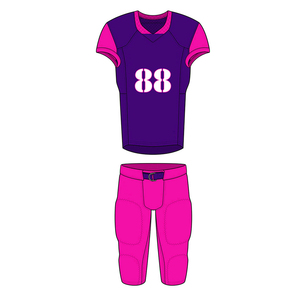 Uniforme de fútbol americano 2024 de alta calidad OEM, conjuntos transpirables de poliéster 100% en color sólido del equipo - Product Image 6