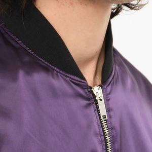 Chaquetas bomber universitarias al por mayor personalizadas lisas 100% chaqueta de seda satinada de poliéster para hombre tela satinada para invierno - Product Image 6