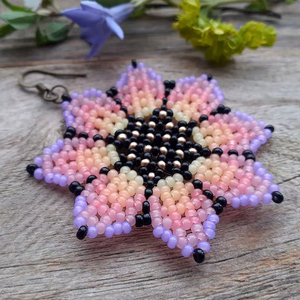 Boho ต่างหูลูกปัดด้วยการออกแบบสีฟ้าครามแอนดี้ cascading Fringe, เครื่องประดับของขวัญที่ไม่ซ้ำกัน - Product Image 1