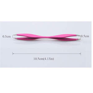 Pinzas de agarre de fibra de doble cara, juego de pinzas de extensión de pestañas DIY de acero inoxidable, fuente de alimentación Manual - Product Image 5