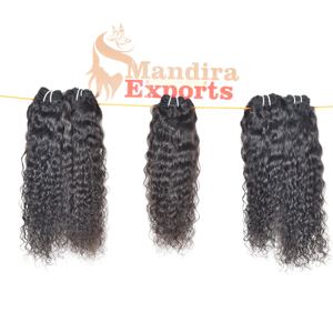 แฮร์พีซสำหรับต่อผมมนุษย์มีสีดำเป็นลอนสำหรับต่อผมชาวอินเดียไร้เหา - Product Image 1