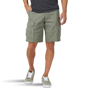 Pantalones cortos cargo grises ligeros para hombre, tela de algodón, ajuste informal, bolsillo lateral, pantalones cortos de verano para hombre - Product Image 1