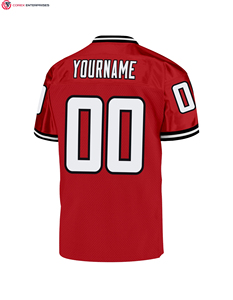 เสื้อฟุตบอลสไตล์อเมริกันย้อนยุคสีแดง - Product Image 4