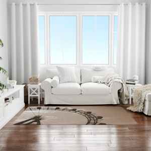 Tapis imprimé sur le thème des parcs d'attractions - Design moderne de paysage de parc, tapis fin non tissé - Product Image 5