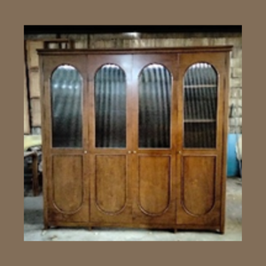 Furniture <b>Wardrobes</b> Size 210X60X210 Main Material Solid Teak Wood With Glass Doors Stylish Modern Design Economical Price - Product Image 3