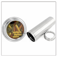 Pot de conservation rond en acier inoxydable, écologique, détachable, capacité 0,5-1L, pour pâtes, épices, thé, miel, usage quotidien