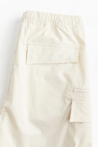 Short en coton beige clair pour hommes avec impression de logo personnalisé Vente en gros Prix pas cher Motif solide avec poche zippée - Product Image 5
