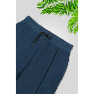 Men's Casual Polyester Gym Shorts Logo Decorations Embroidered Flowers <b>Elastic</b> <b>Waist</b> Drawstring Hot Pattern Screen Knitted - Product Image 1