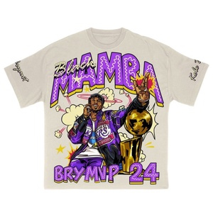 Camiseta de Hombre de Algodón 100% Grueso, Estampado Digital, Antibacteriana, Cómoda, Estilo Hip Hop, Ecológica, Fabricación OEM - Product Image 2