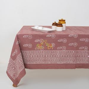 Mantel floral con estampado floral Dabu hecho a mano, cubierta de algodón estilo rústico francés indio para comedor, bodas y hogar. - Product Image 3