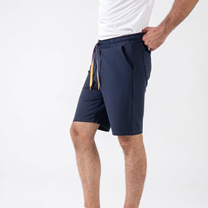 Venta al por mayor de pantalones cortos deportivos de calle para hombre 100% algodón de talla grande logotipo personalizado cómodo cintura elástica sólido liso Vintage - Product Image 5