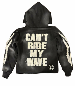 Sweats à capuche surdimensionnés lourds avec logo personnalisé pour hommes coton délavé à l'acide de haute qualité sans ficelle broderie épaisse personnalisable - Product Image 2