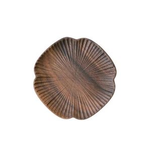 Assiette de présentation en bois de style campagnard, assiette ronde rustique pour le dîner avec bord peint, assiette de présentation en bois naturel, dessous-de-plat décoratif - Product Image 3