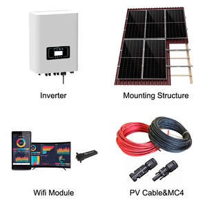 ソーラーハイブリッドシステム5Kw 10Kw 15Kw 20Kw 30kw家庭用ソーラーパネル太陽光発電システム - Product Image 3