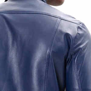 Nouvelles poches élégantes en cuir hommes chemises en cuir en bas quantité minimale de commande/2025 nouvelles chemises en cuir pour hommes de conception de haute qualité - Product Image 3