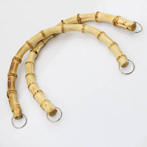 Une paire de poignées en bambou pour poignée de sac de collecte, sac à main en bambou durable - Product Image 5