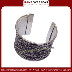 Rana Overseas Inc. Brazalete Abierto Ajustable de Latón Antiguo Trenzado Curvo - ¡Gran Venta! - Product Image 5