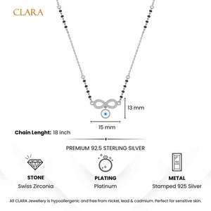 Compre un Mangalsutra de Plata Pura con Baño de Oro, Cadena de Perlas y Diamantes, Estilo Étnico Religioso, Regalo Perfecto para su Esposa - Product Image 6