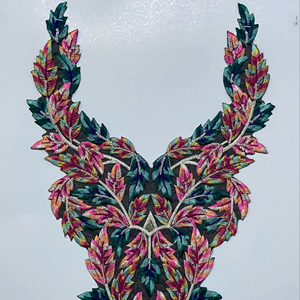 Patchs de dentelle de cou en tissu de filet brodé à la mode pour les suites ethniques indiennes robes Kurti Blouse décoration pour le travail de vêtement de Boutique - Product Image 1