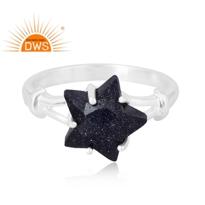 Dernière vente 925 argent Sterling naturel soleils pierre bleu pierre précieuse bague bijoux personnalisés pour les femmes cadeau pour elle - Product Image 3