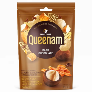 Chocolate Dragee Premium de Alta Calidad HALAL OEM/ODM 150G, Recubierto de Caramelo Oscuro, con Almendras, Anacardos, Nueces de Macadamia, Personalizable - Product Image 1