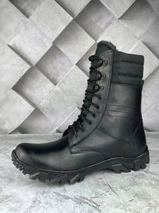 Double Safe Men Molded Sole Durable Winter Genuine Leather Rubber Tactical Breathable Waterproof Black Tactic Winter <b>Boots</b> - Product Image 4