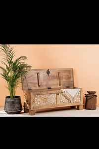 Most Selling Indian Reclaimed <b>Wood</b> <b>Trunk</b> for Hall Entry Way Living Room TV Unit Craft Display Jewelry <b>Storage</b> - Product Image 3