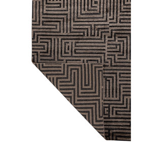 Aprezo Hand Knotted Acrylic <b>Rug</b> Beige & Brown Geometric & Abstract <b>Boho</b> Pattern for Home & Hallway Rectangle-Model Aiar-3015 - Product Image 5