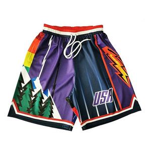 Shorts de sport en maille respirante pour hommes, haute qualité, personnalisables avec logo, imprimés par sublimation, en polyester, pour l'été et le basketball, vente en gros - Product Image 2