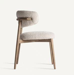 Chaise de salle à manger en teck massif avec rembourrage doux, mobilier contractuel pour l'hôtellerie, les restaurants et les cafés - Product Image 4