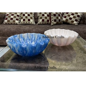 Cuenco de resina de flujo de lujo, cuenco Venus de Color personalizado con acabado brillante de poliresina, último diseño para platos de resina para servir ensalada de frutas - Product Image 5