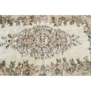 Alfombra Turca Vintage, Alfombra Grande de 5,6x9 pies, Alfombra a Cuadros Grises - Product Image 5