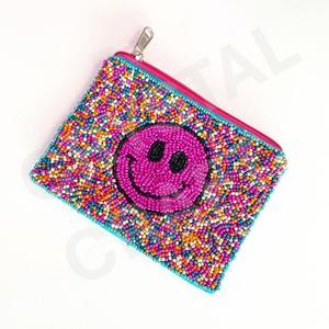 Elija la bolsa de la moneda con cuentas de semillas felices Hermosa Cartera de monedero con cuentas personalizada para mujeres Bolsa de la moneda de moda con - Product Image 4