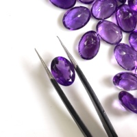 Pierres précieuses en améthyste violette naturelle de 7x9 mm, taille ovale, facettées, pierres précieuses en vrac pour la fabrication de bijoux, améthyste calibrée en tailles personnalisées