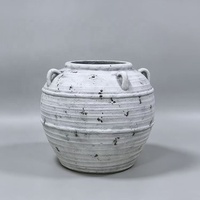 Pot de fleurs en ciment rustique vintage classique européen, sculpté à la main, pour plantes d'extérieur/intérieur, vente en gros pour la maison et le jardin