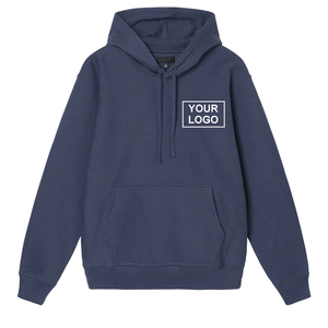 เสื้อสเวตเตอร์มีฮู้ดสำหรับผู้ชาย,เสื้อฮู้ดปักลายสีพื้นผ้าคอตตอน100% ออกแบบใหม่ - Product Image 4
