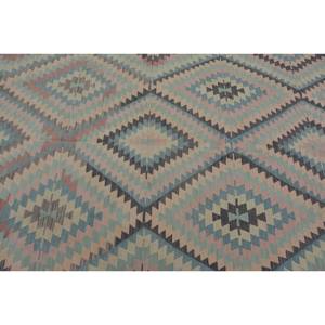 พรมขนสั้นสไตล์ตุรกีโบราณขนาด5.1 x 10.1ft ขนแกะสีเขียวน้ำเงินและยางรองหลังสำหรับห้องนั่งเล่นหรือโถงทางเดิน9x12 - Product Image 5