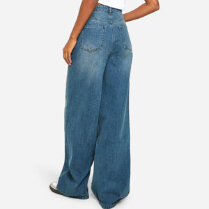 <b>Women</b> Street Style Denim <b>Jeans</b> Wholesale New Trending Hot Sale Custom Logo Supplier Ladies Wear Denim <b>Jeans</b> - Product Image 3