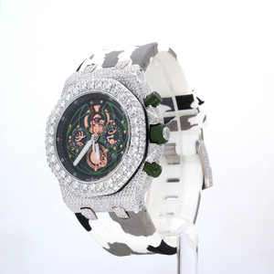 Reloj de Lujo de Moda para Hombre con Esfera de Diamante Moissanite de Acero Inoxidable Cuadrado Certificado, Hecho a Medida con Estilo Antiguo, Regalo - Product Image 1