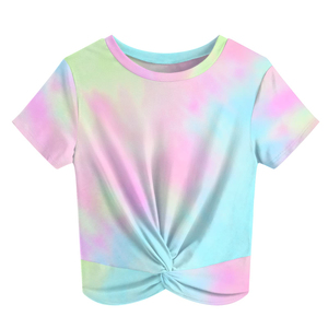 เสื้อครอปสตรีฮิปฮอปผ้าฝ้ายแขนสั้นทรงหลวมสำหรับผู้หญิงเสื้อครอปสตรีทรงหลวม - Product Image 1