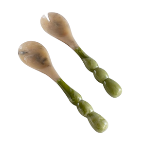 Accessoires de table couverts corne résine cuillère à salade Folk fait à la main parfait ustensiles de cuisine Restaurant hôtel utiliser ensemble de couverts - Product Image 4