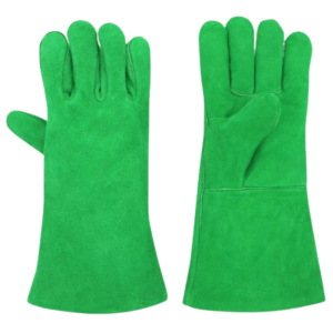 Guantes de soldadura resistentes de cuero dividido de piel de vaca Protección de manos Construcción Abrasión Guantes de soldadores resistentes al calor y chispas - Product Image 3