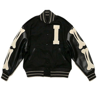 Chaqueta Varsity Personalizada para Hombre, Cuello Redondo, Estilo Bomber de Béisbol, Lana, Logotipo Bordado en Chenille 3D, Transpirable, Resistente al Viento