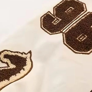 OEM personalizado logotipo bordado hombres Vintage otoño Varsity béisbol bombardero chaqueta acolchada cremalleras decoración carta ecológica - Product Image 6