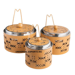 Juego de Dos Ollas Calientes de Nácar, Calidad Premium, Hechas a Mano, Recién Llegadas, Diseño Moderno, Calentador de Comida Metálico - Product Image 5