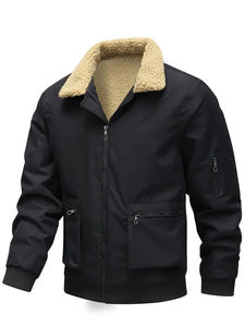 Veste bomber d'hiver élégante pour homme, logo personnalisé OEM ODM, col montant, mode minimaliste, décontractée, confort, service direct - Product Image 3