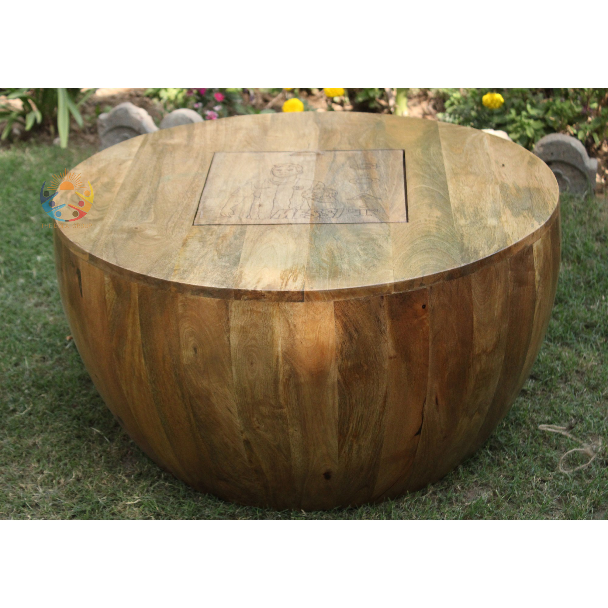 Высококачественный индийский круглый журнальный столик из массива манго для гостиной, лучший чайный столик для кафе